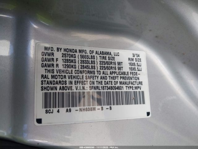 Honda Odyssey Ex-l Image 3