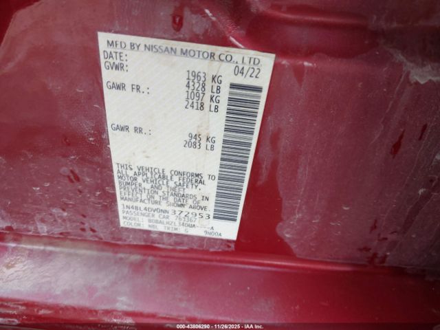 Nissan Altima Sv Fwd Image 9