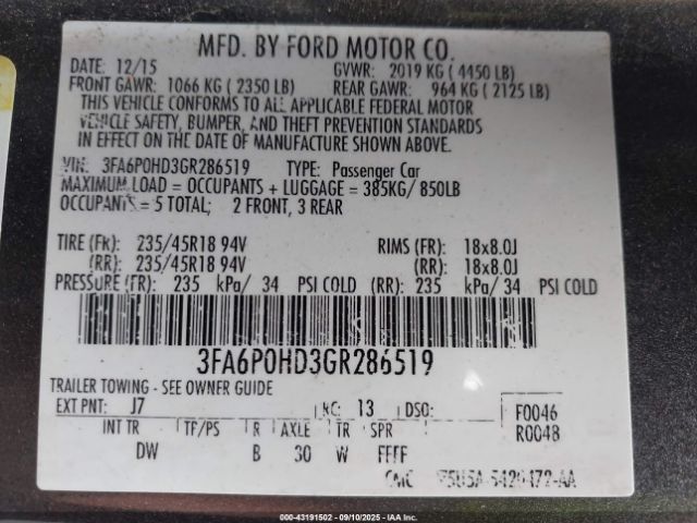 Ford Fusion Se Image 7